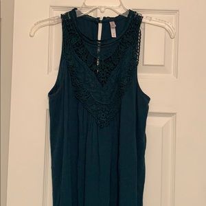 Teal Xhilaration Lace Dress